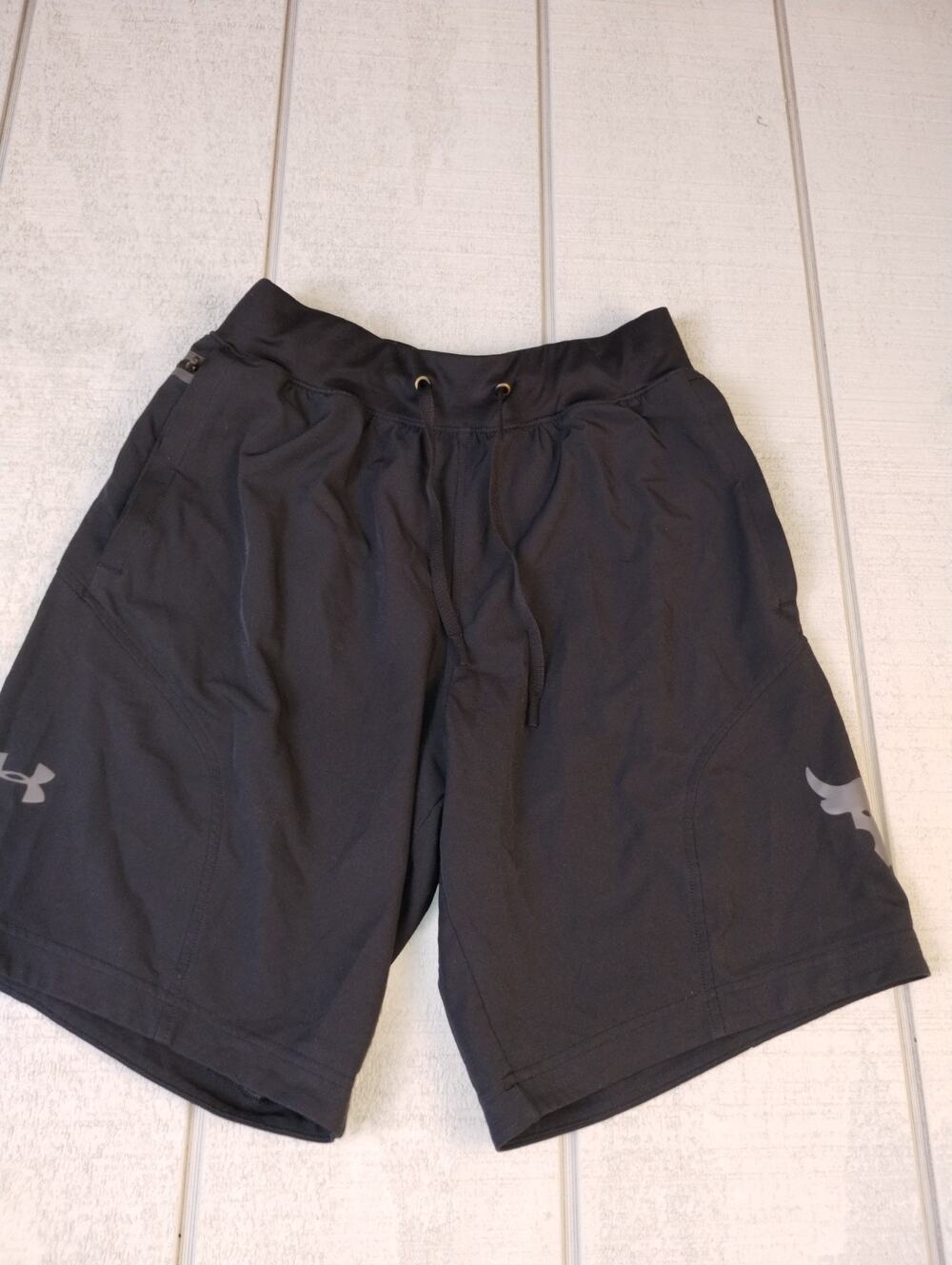 Under Armour Project Rock HeatGear Training Shorts Mens S Black Gym Activewear
